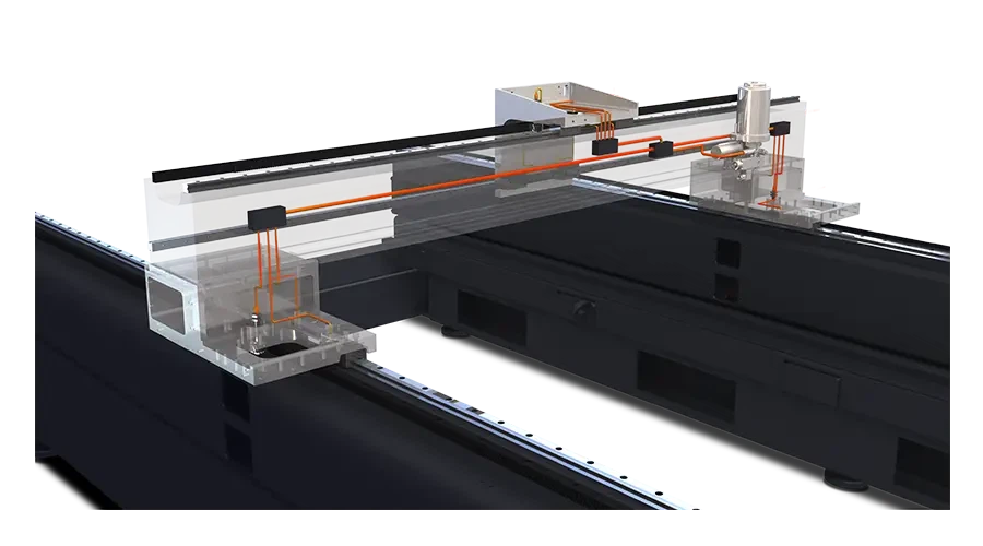Double-sided partition dust removal